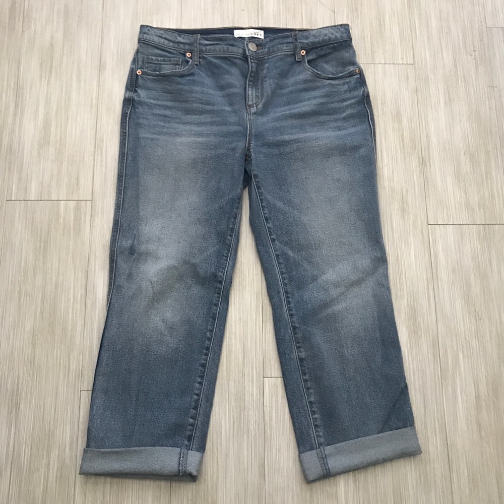 Loft Straight Crop Jeans 27/4 Like New